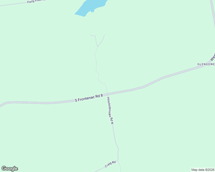 map of restaurants, bars, coffee shops, grocery stores, and more near 1020 Hill Road in Central Frontenac