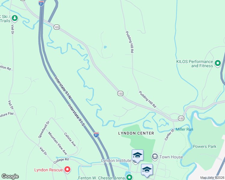 map of restaurants, bars, coffee shops, grocery stores, and more near 470 Vermont 122 in Lyndon