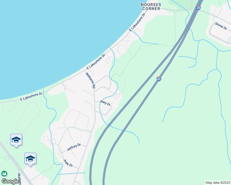 map of restaurants, bars, coffee shops, grocery stores, and more near 179 Bayview Road in Colchester