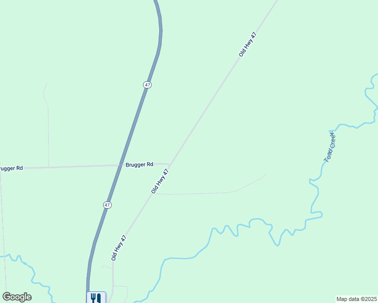 map of restaurants, bars, coffee shops, grocery stores, and more near N8532 Old Highway 47 in Black Creek
