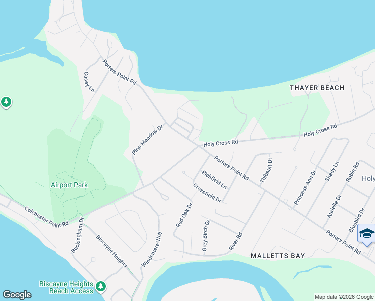 map of restaurants, bars, coffee shops, grocery stores, and more near 38 Colchester Point Road in Colchester