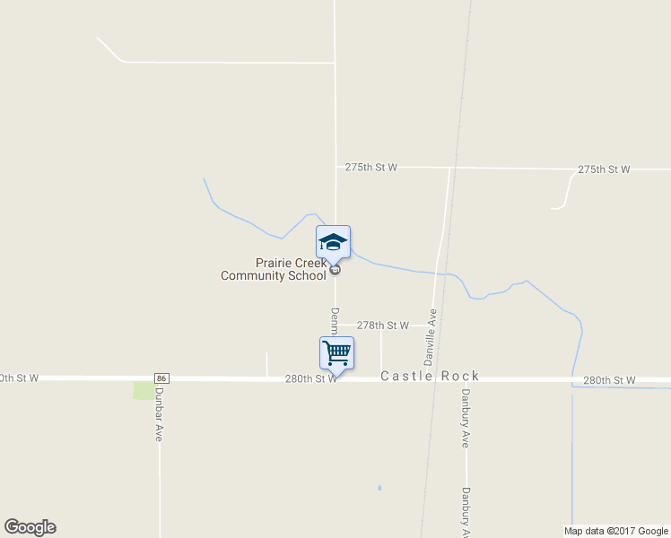 map of restaurants, bars, coffee shops, grocery stores, and more near 27695 Denmark Avenue in Northfield