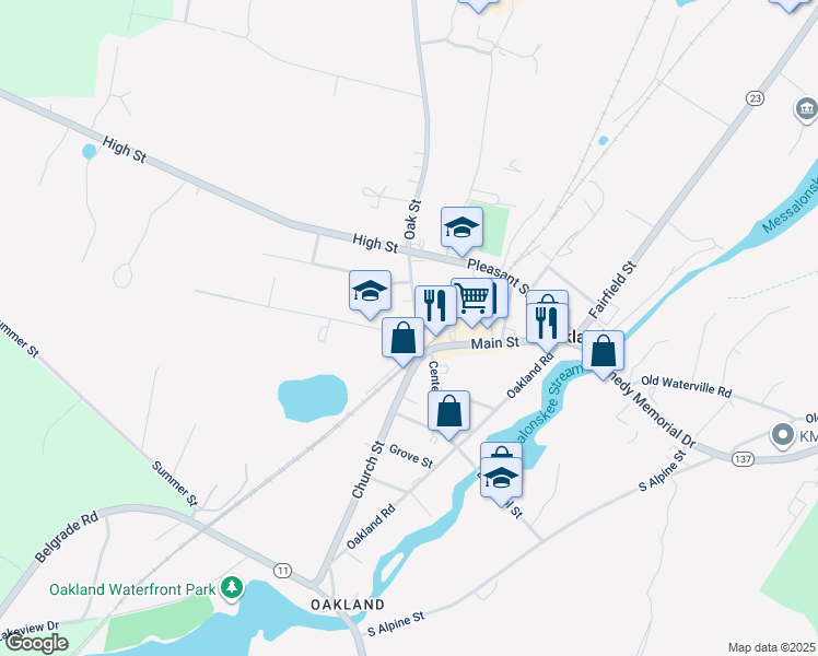 map of restaurants, bars, coffee shops, grocery stores, and more near 15 Oak Street in Oakland