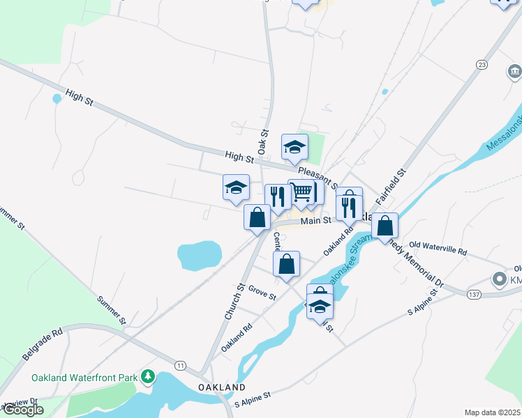 map of restaurants, bars, coffee shops, grocery stores, and more near 15 Oak Street in Oakland