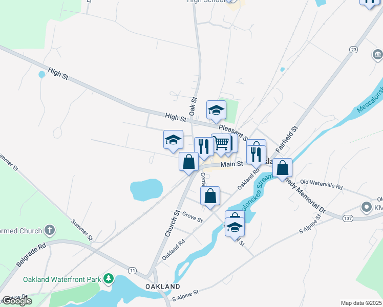 map of restaurants, bars, coffee shops, grocery stores, and more near 15 Oak Street in Oakland