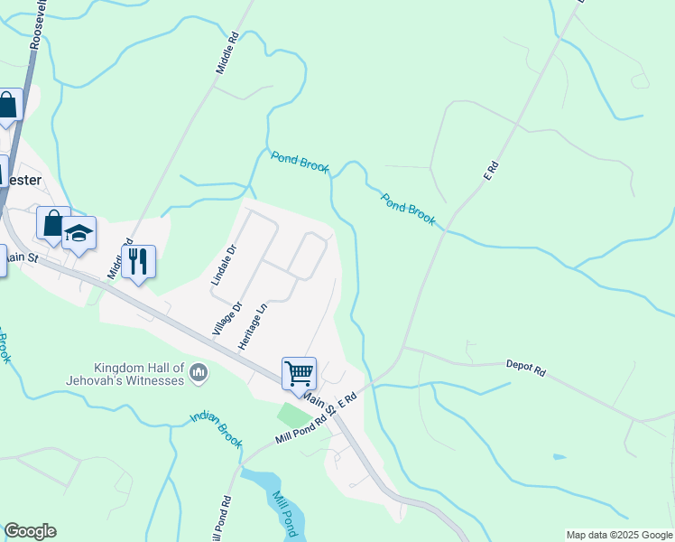 map of restaurants, bars, coffee shops, grocery stores, and more near 274 Cobbleview Drive in Colchester