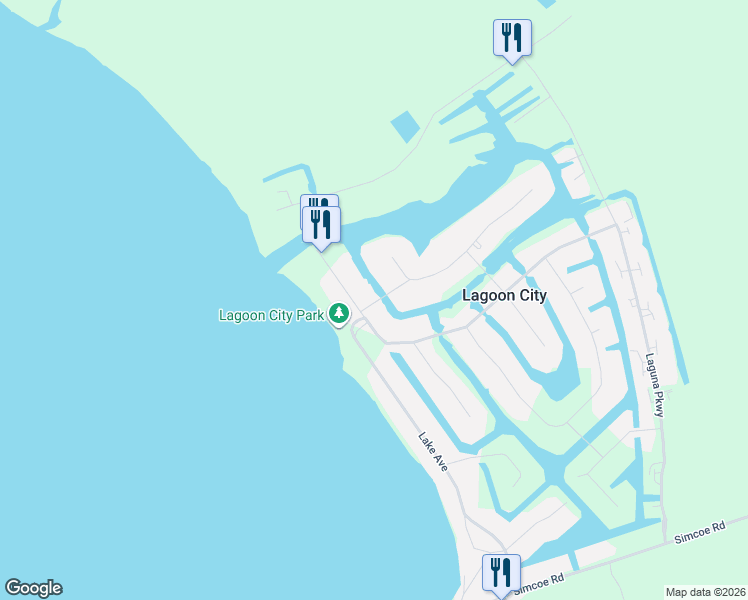 map of restaurants, bars, coffee shops, grocery stores, and more near 15 Poplar Crescent in Ramara