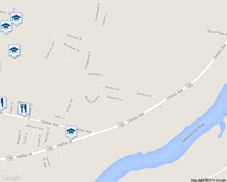 map of restaurants, bars, coffee shops, grocery stores, and more near 37 Smiley Avenue in Winslow