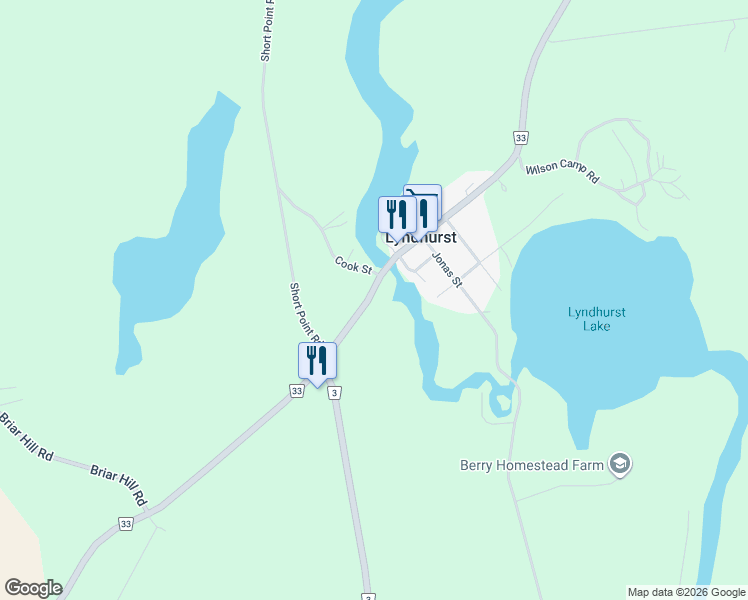 map of restaurants, bars, coffee shops, grocery stores, and more near 401 Lyndhurst Road in Lyndhurst