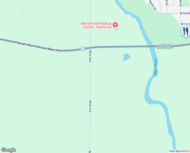 map of restaurants, bars, coffee shops, grocery stores, and more near N3616 Opelt Avenue in Neillsville