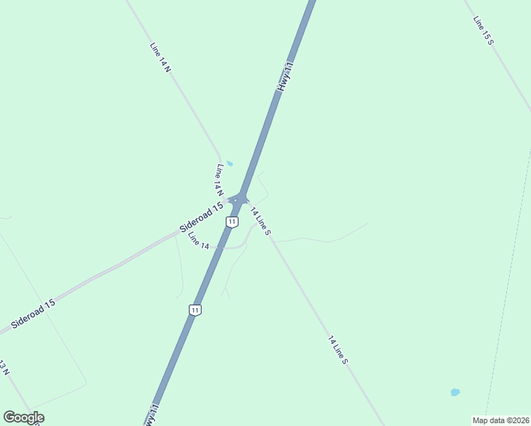 map of restaurants, bars, coffee shops, grocery stores, and more near 23 14 Line South in Orillia