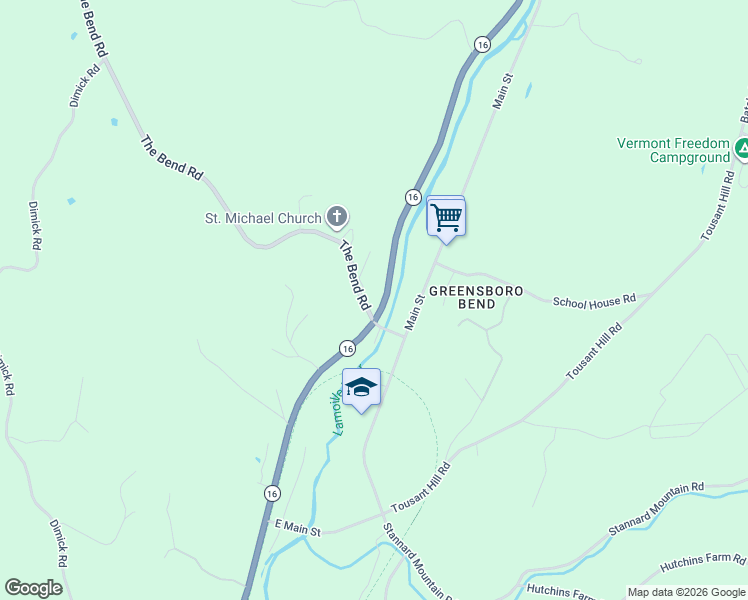 map of restaurants, bars, coffee shops, grocery stores, and more near 83 The Bend Road in Greensboro