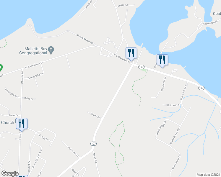 map of restaurants, bars, coffee shops, grocery stores, and more near 210 Prim Road in Colchester
