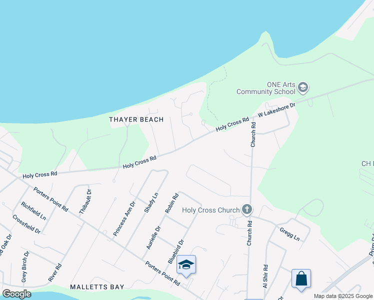 map of restaurants, bars, coffee shops, grocery stores, and more near 318 Belair Drive in Colchester