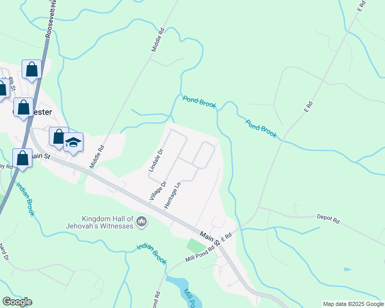 map of restaurants, bars, coffee shops, grocery stores, and more near 44 Westward Drive in Colchester