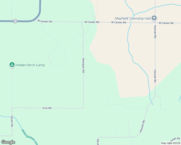 map of restaurants, bars, coffee shops, grocery stores, and more near 9381-9505 Michaels Road in Kingsley
