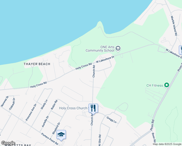 map of restaurants, bars, coffee shops, grocery stores, and more near 98 Church Road in Colchester