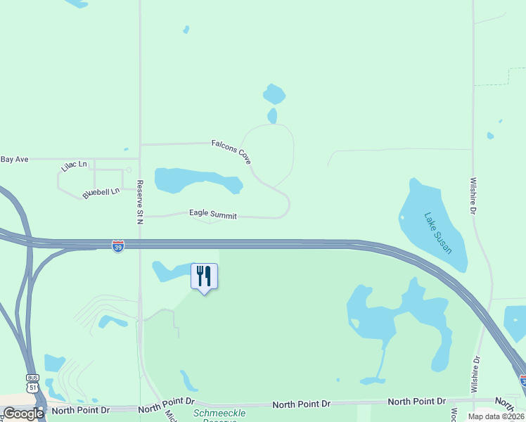 map of restaurants, bars, coffee shops, grocery stores, and more near 2408 Eagle Summit in Stevens Point