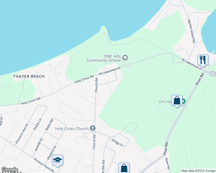 map of restaurants, bars, coffee shops, grocery stores, and more near 153 Timberlake Drive in Colchester