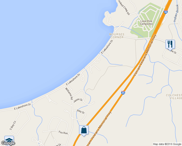 map of restaurants, bars, coffee shops, grocery stores, and more near 64 Suncrest Terrace in Colchester