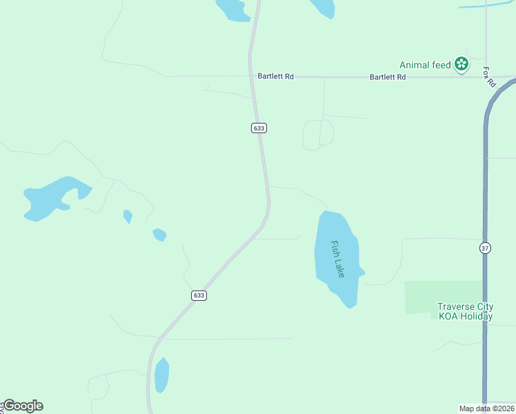map of restaurants, bars, coffee shops, grocery stores, and more near 9300-9458 County Road 633 in Buckley