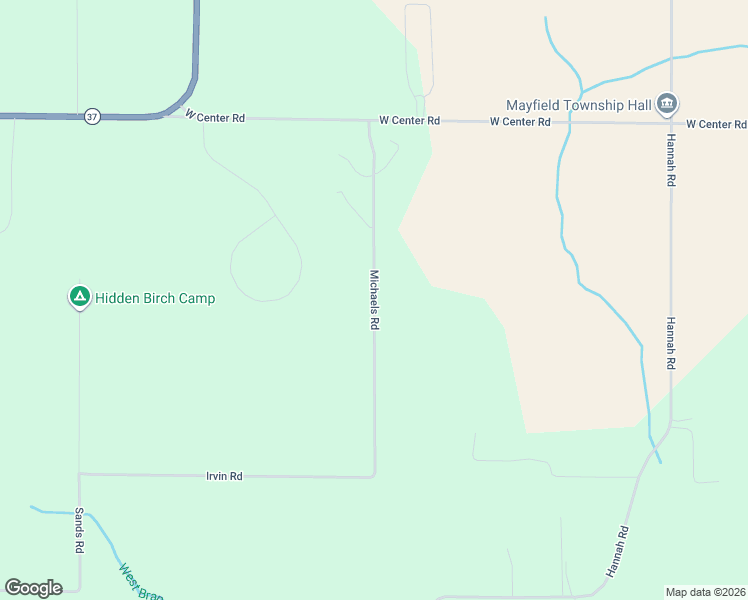 map of restaurants, bars, coffee shops, grocery stores, and more near 9381 Michaels Road in Kingsley