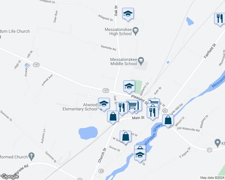 map of restaurants, bars, coffee shops, grocery stores, and more near 6 High Street in Oakland