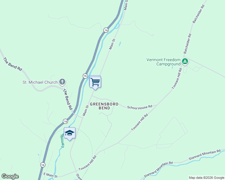 map of restaurants, bars, coffee shops, grocery stores, and more near 50 Old Schoolhouse Road in Greensboro