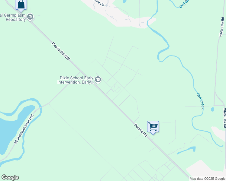 map of restaurants, bars, coffee shops, grocery stores, and more near 33447 Southeast Peoria Road in Corvallis
