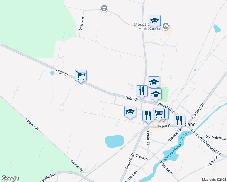 map of restaurants, bars, coffee shops, grocery stores, and more near 39 High Street in Oakland