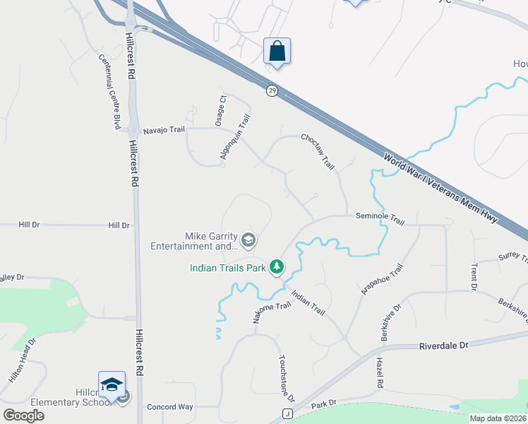 map of restaurants, bars, coffee shops, grocery stores, and more near 4455 Wyandot Trail in Green Bay