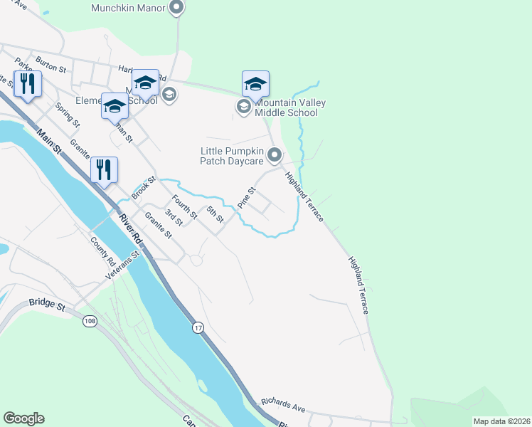 map of restaurants, bars, coffee shops, grocery stores, and more near 4 Duguay Lane in Mexico