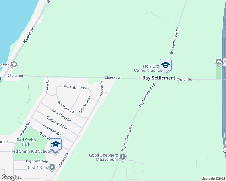 map of restaurants, bars, coffee shops, grocery stores, and more near 3665 Tidewater Drive in Green Bay