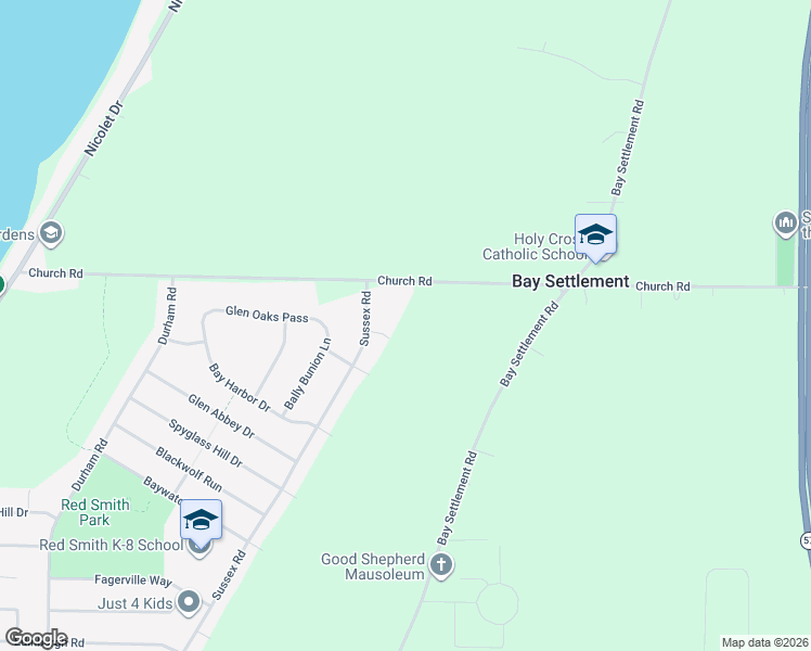 map of restaurants, bars, coffee shops, grocery stores, and more near 3665 Tidewater Drive in Green Bay