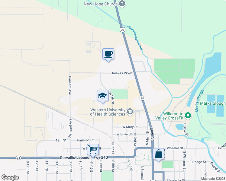 map of restaurants, bars, coffee shops, grocery stores, and more near 300 Boulder Falls Drive in Lebanon