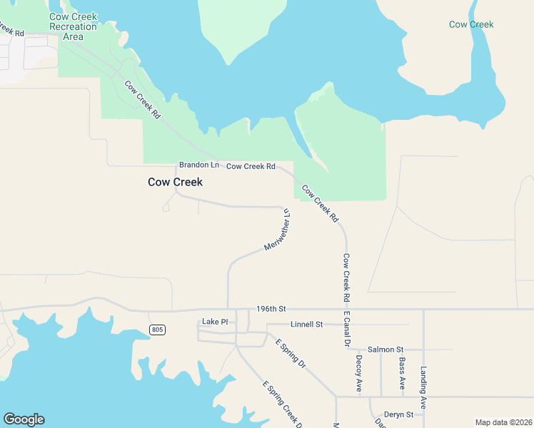map of restaurants, bars, coffee shops, grocery stores, and more near in Cow Creek
