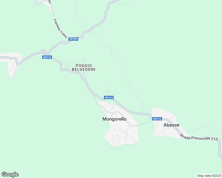 map of restaurants, bars, coffee shops, grocery stores, and more near 288 Villaggio Poggio dei Ciliegi in Ponzone