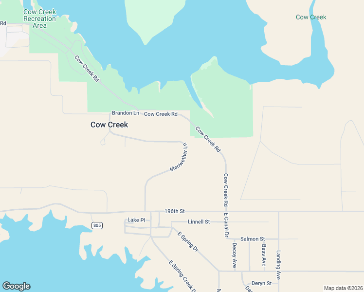 map of restaurants, bars, coffee shops, grocery stores, and more near in Cow Creek