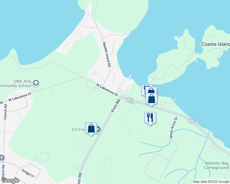 map of restaurants, bars, coffee shops, grocery stores, and more near 23 Lilac Street in Colchester