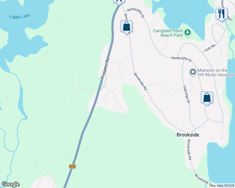 map of restaurants, bars, coffee shops, grocery stores, and more near 14 Shady Vista Drive in Hatchet Lake