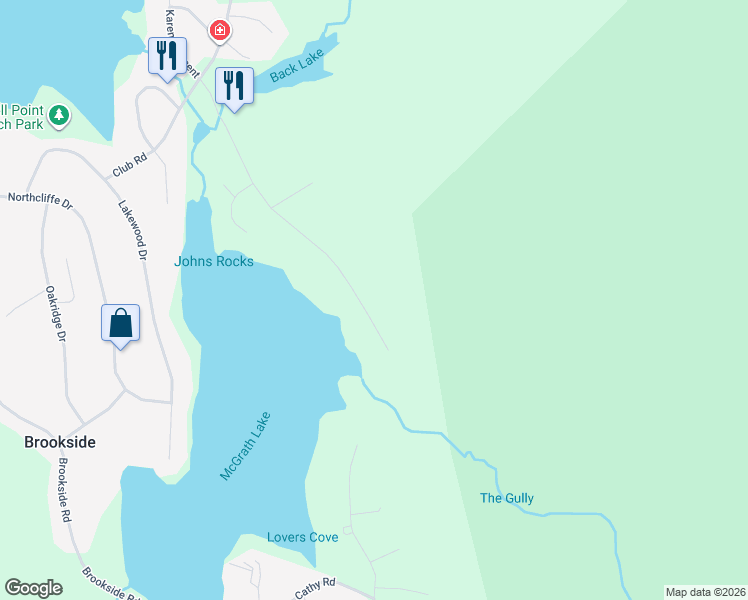 map of restaurants, bars, coffee shops, grocery stores, and more near 212 Lynwood Drive in Brookside