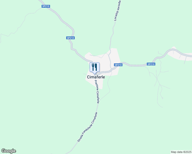 map of restaurants, bars, coffee shops, grocery stores, and more near 237 Strada Provinciale 210 in Cimaferle