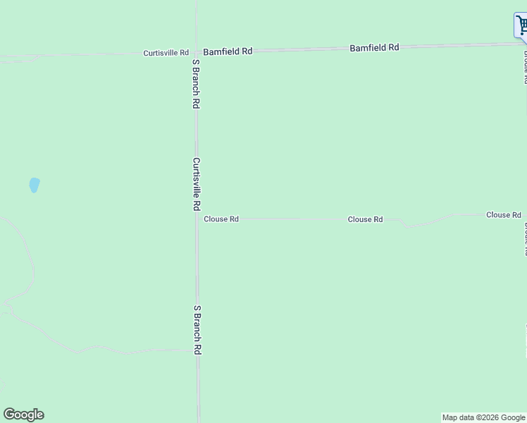 map of restaurants, bars, coffee shops, grocery stores, and more near 8406 Clouse Road in South Branch
