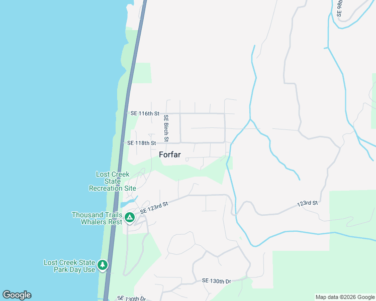 map of restaurants, bars, coffee shops, grocery stores, and more near 234 Southeast 118th Street in Lincoln County