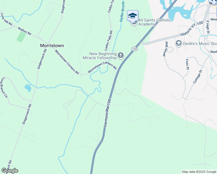 map of restaurants, bars, coffee shops, grocery stores, and more near 1084 Laporte Road in Morristown