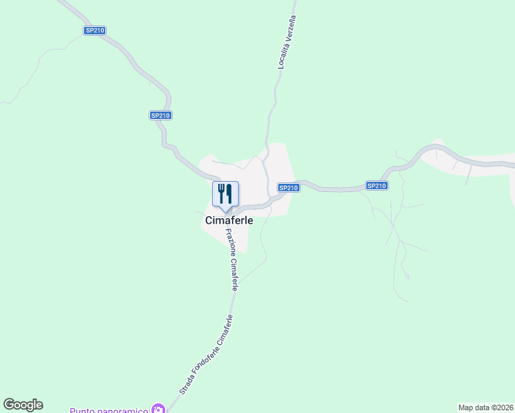 map of restaurants, bars, coffee shops, grocery stores, and more near 3 Frazione Cimaferle in Cimaferle