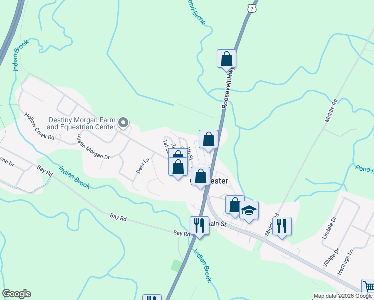 map of restaurants, bars, coffee shops, grocery stores, and more near 65 4th Street in Colchester