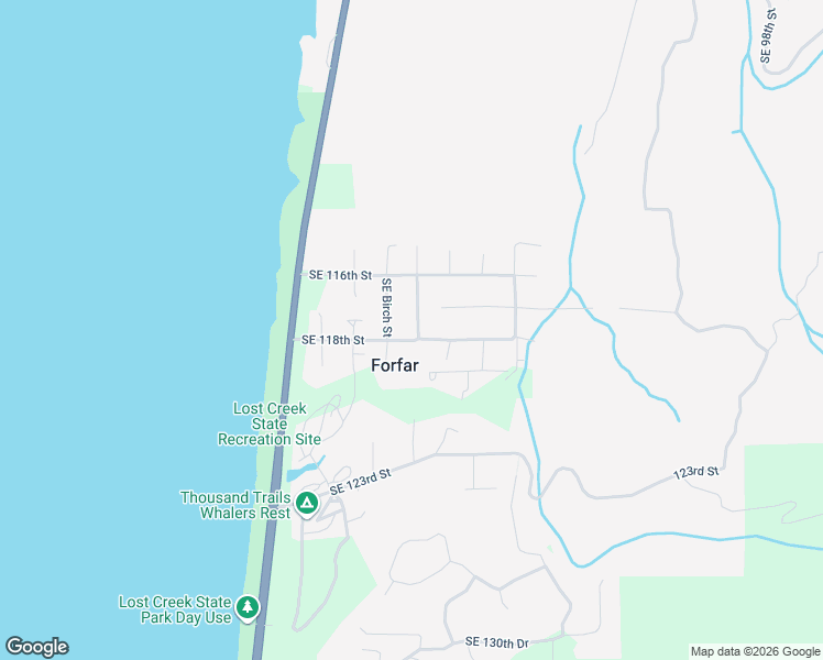 map of restaurants, bars, coffee shops, grocery stores, and more near 234 Southeast 118th Street in Lincoln County