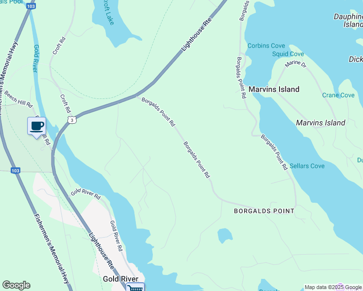 map of restaurants, bars, coffee shops, grocery stores, and more near 627 Borgalds Point Road in Chester Basin