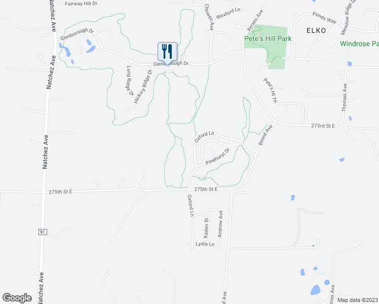map of restaurants, bars, coffee shops, grocery stores, and more near 9728 Oxford Lane in Elko New Market